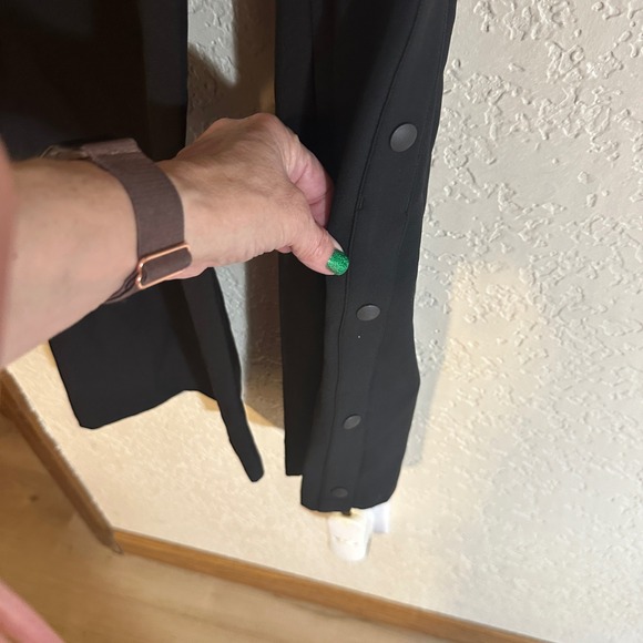 Buffbunny Snap Side Pant Onyx Black Small Highrise Flare Track Pants - Picture 11 of 13